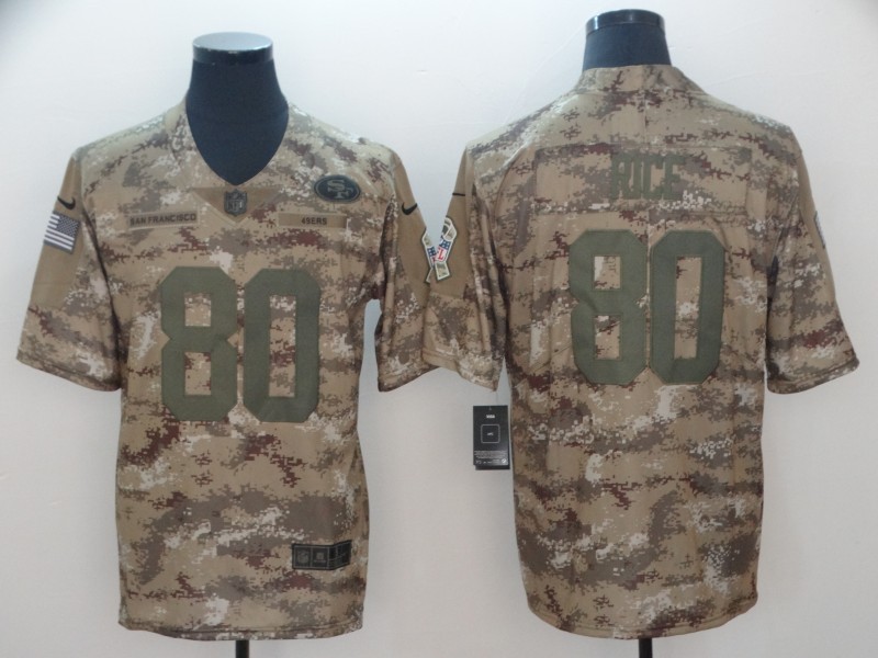 Men's San Francisco 49ers Jerry Rice #80 Camouflage Jersey